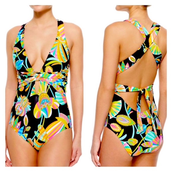 Trina Turk Other - Trina Turk Tahitian Twist Floral One Piece Swimsuit Size 4